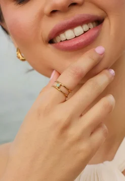 ANILLO AVASA BAÑADO EN ORO