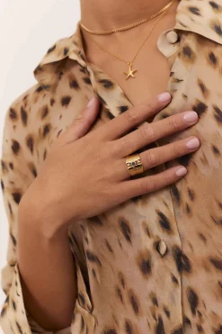 ANILLO AZHAR BAÑADO EN ORO
