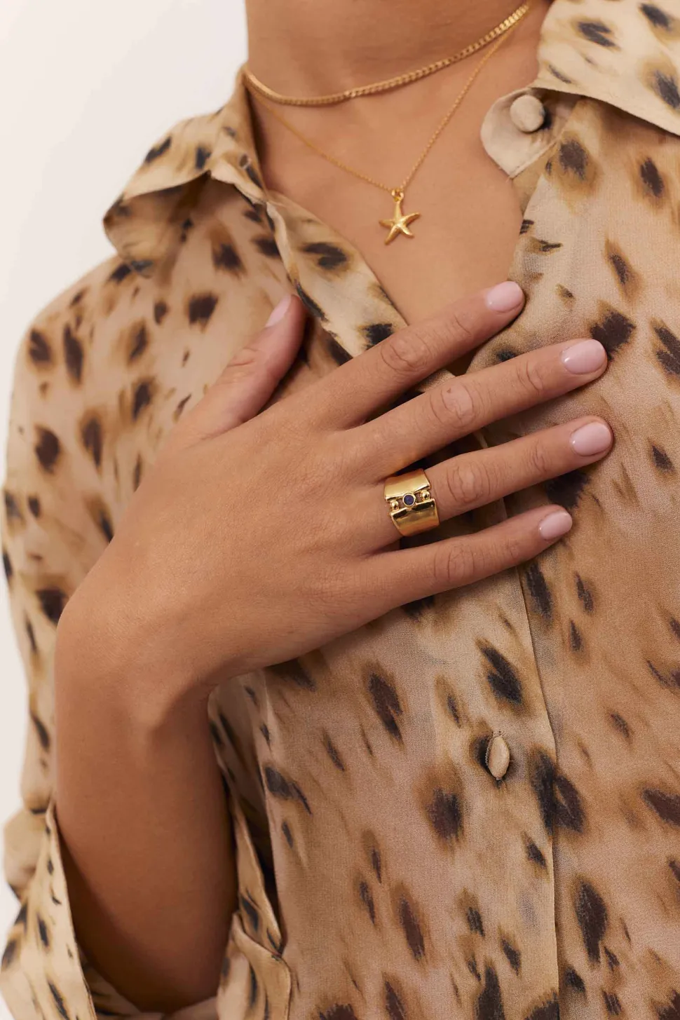 ANILLO AZHAR BAÑADO EN ORO