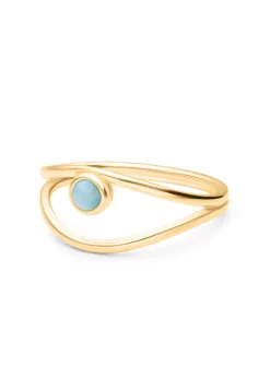 ANILLO DEVAL BAÑADO EN ORO