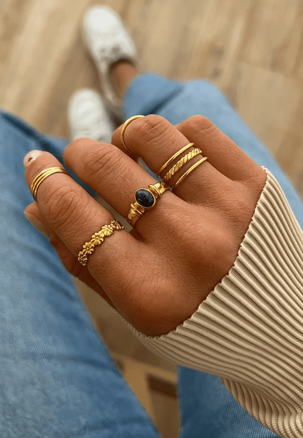 ANILLO GAR BAÑADO EN ORO