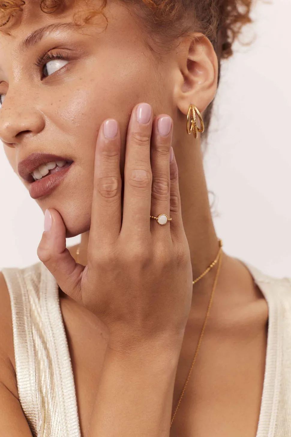 ANILLO KISHORI BAÑADO EN ORO