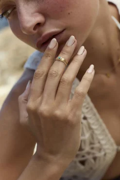 ANILLO KRASA BAÑADO EN ORO MIDI