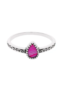 ANILLO LANKA ÁGATA FUCSIA