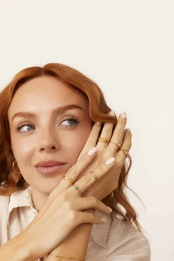 ANILLO LINA BAÑADO EN ORO