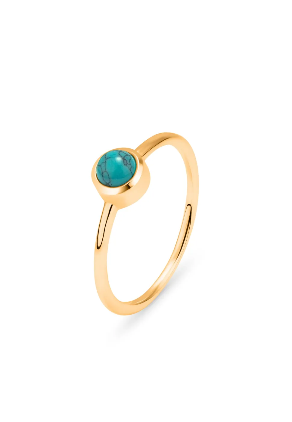 ANILLO MALINI TURQUESA BAÑADO EN ORO