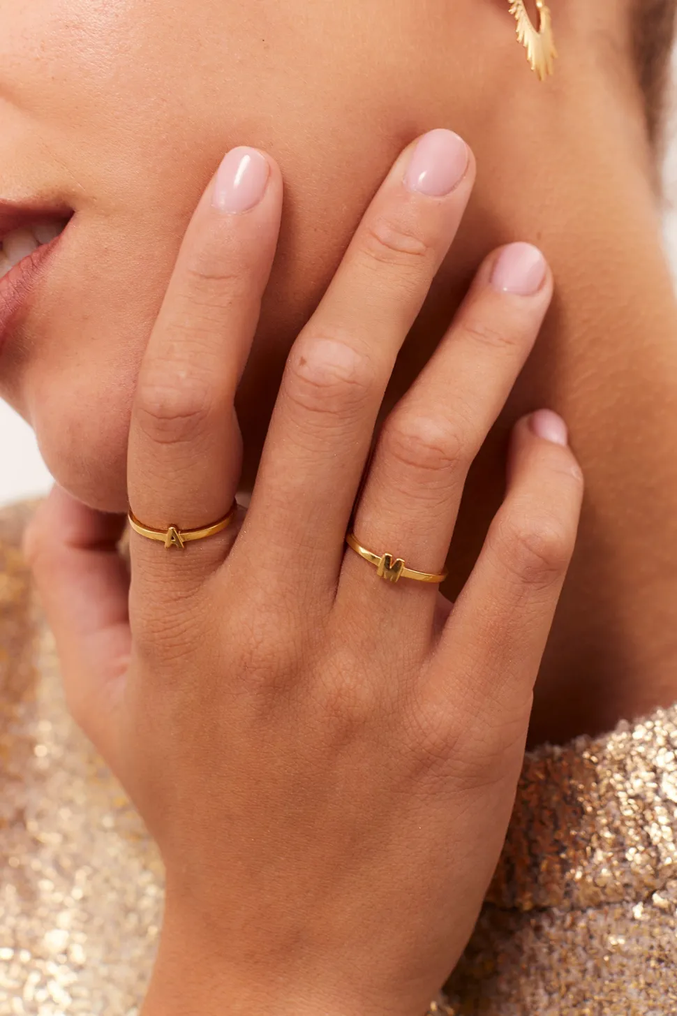 ANILLO NAAM BAÑADO EN ORO