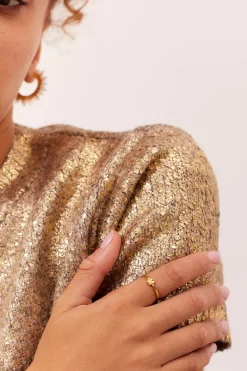 ANILLO NAAM BAÑADO EN ORO