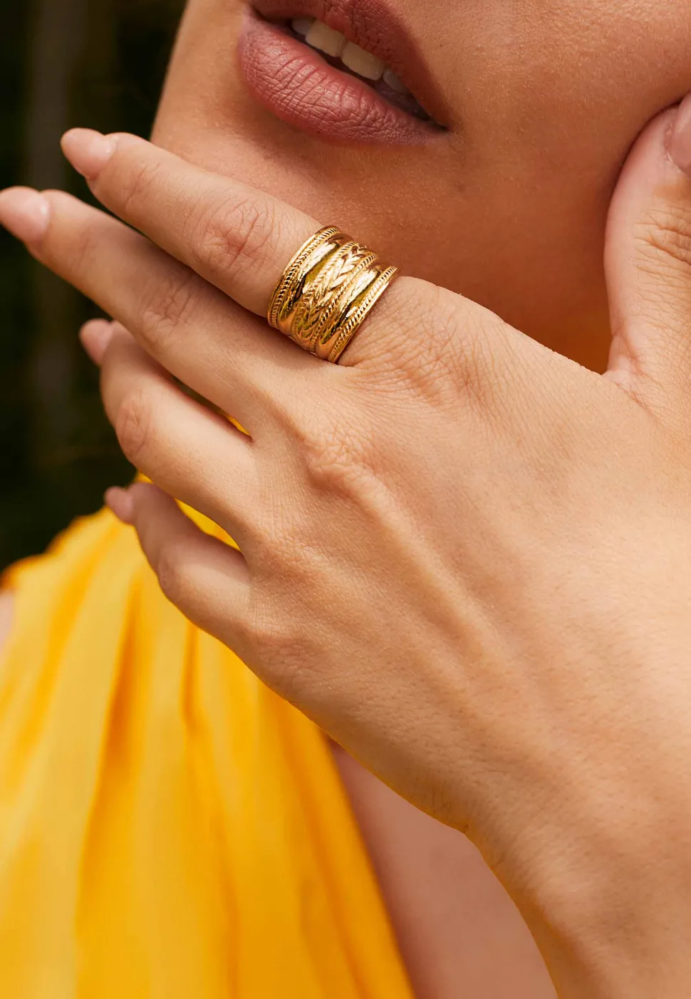 ANILLO NARSI BAÑADO EN ORO