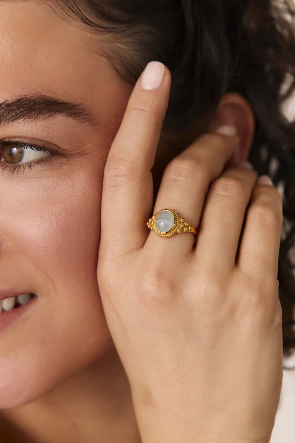 ANILLO PANEE BAÑADO EN ORO