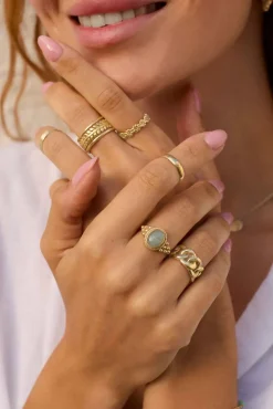 ANILLO PANEE BAÑADO EN ORO