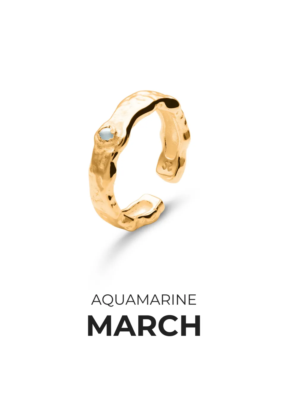 ANILLO PIEDRAS DE NACIMIENTO BAÑADO EN ORO