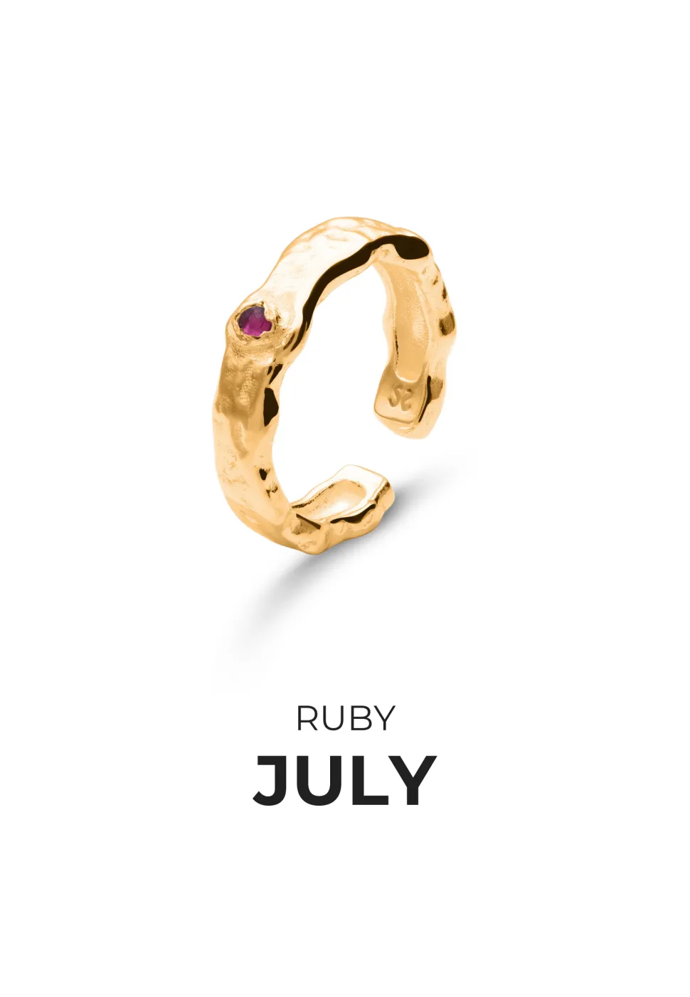 ANILLO PIEDRAS DE NACIMIENTO BAÑADO EN ORO