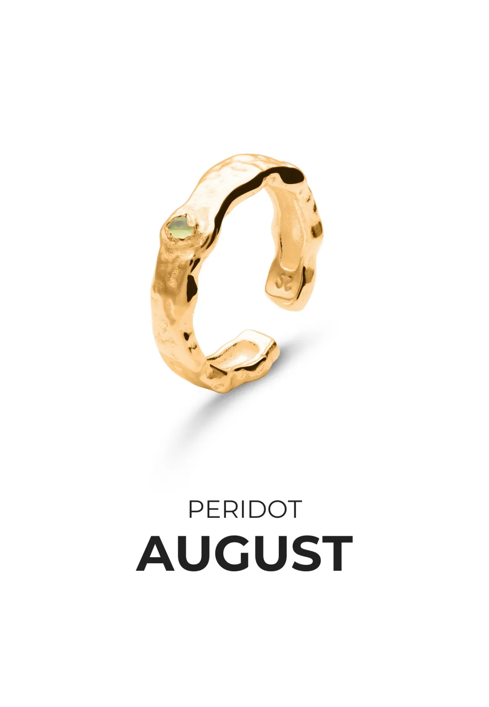 ANILLO PIEDRAS DE NACIMIENTO BAÑADO EN ORO