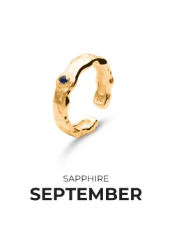 ANILLO PIEDRAS DE NACIMIENTO BAÑADO EN ORO