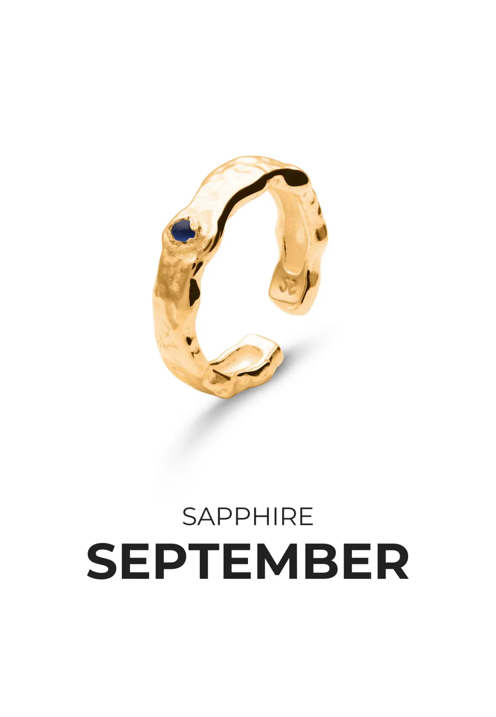 ANILLO PIEDRAS DE NACIMIENTO BAÑADO EN ORO