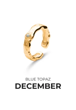 ANILLO PIEDRAS DE NACIMIENTO BAÑADO EN ORO