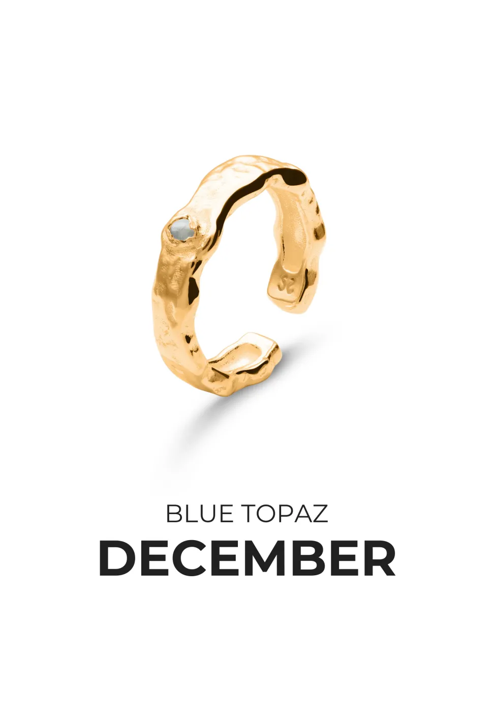 ANILLO PIEDRAS DE NACIMIENTO BAÑADO EN ORO