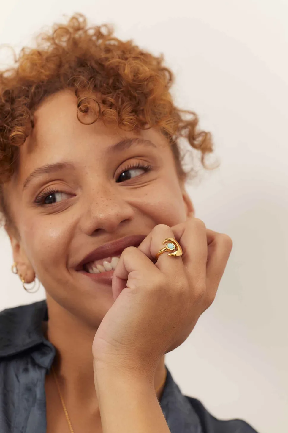 ANILLO PRANA BAÑADO EN ORO
