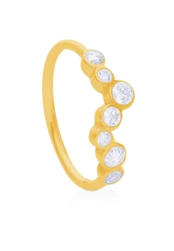 ANILLO SAFNA CIRCONITA BAÑADO EN ORO