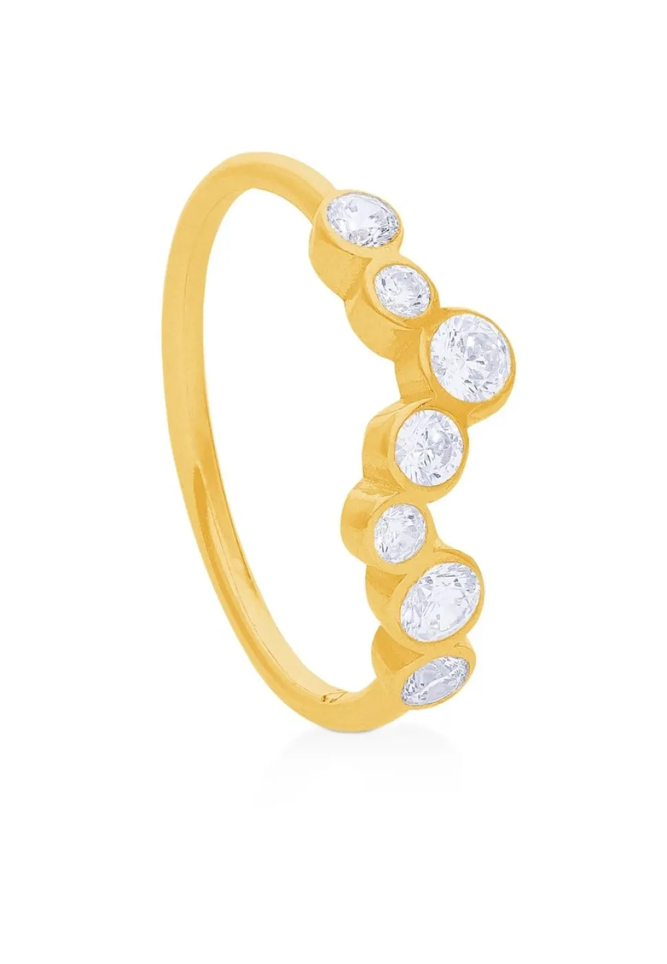 ANILLO SAFNA CIRCONITA BAÑADO EN ORO