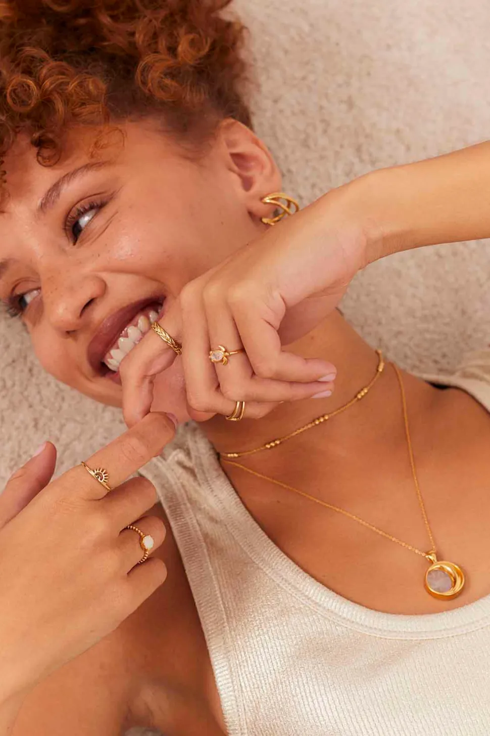 ANILLO SAMADHI BAÑADO EN ORO