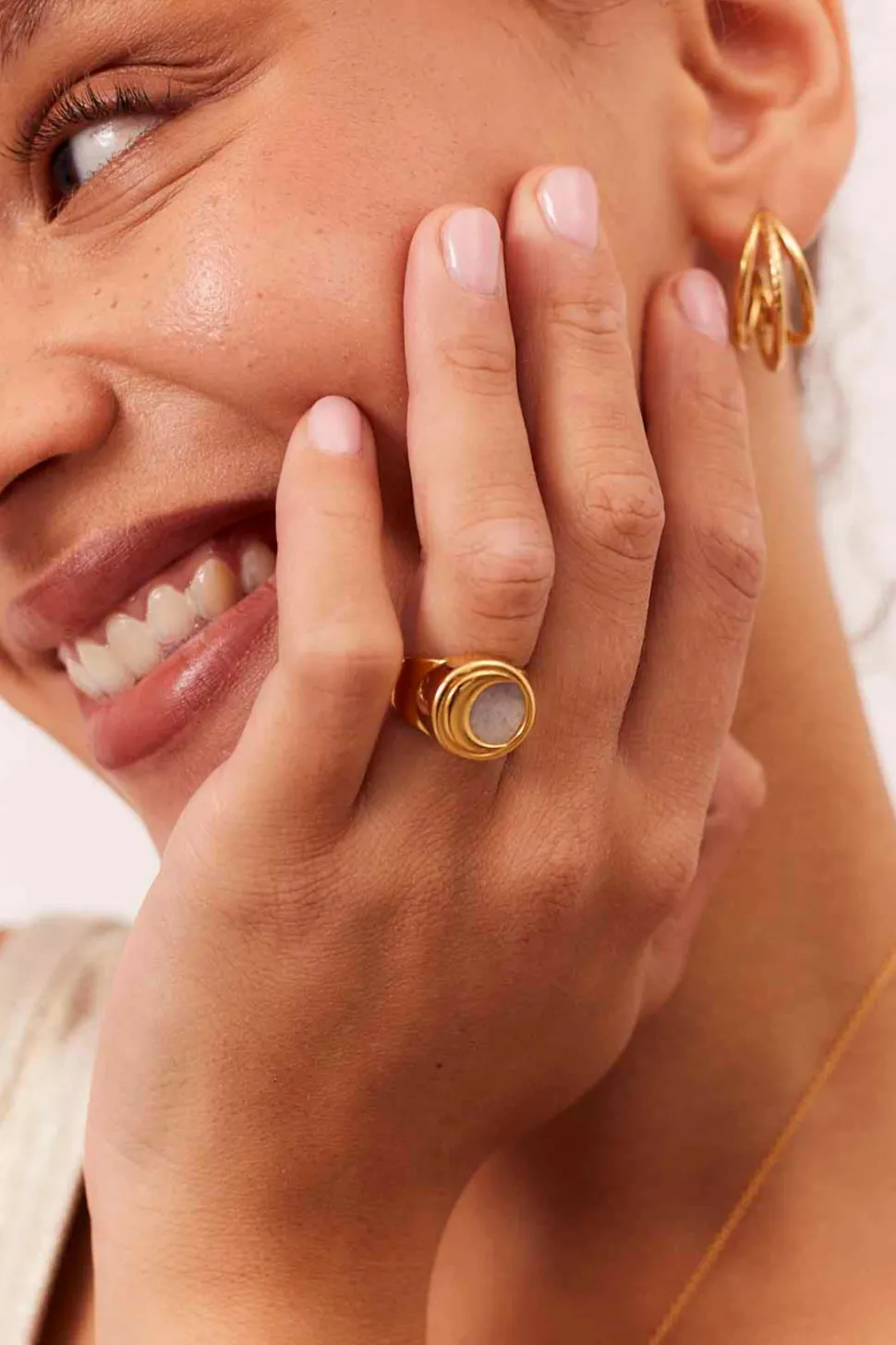 ANILLO SOMESH BAÑADO EN ORO