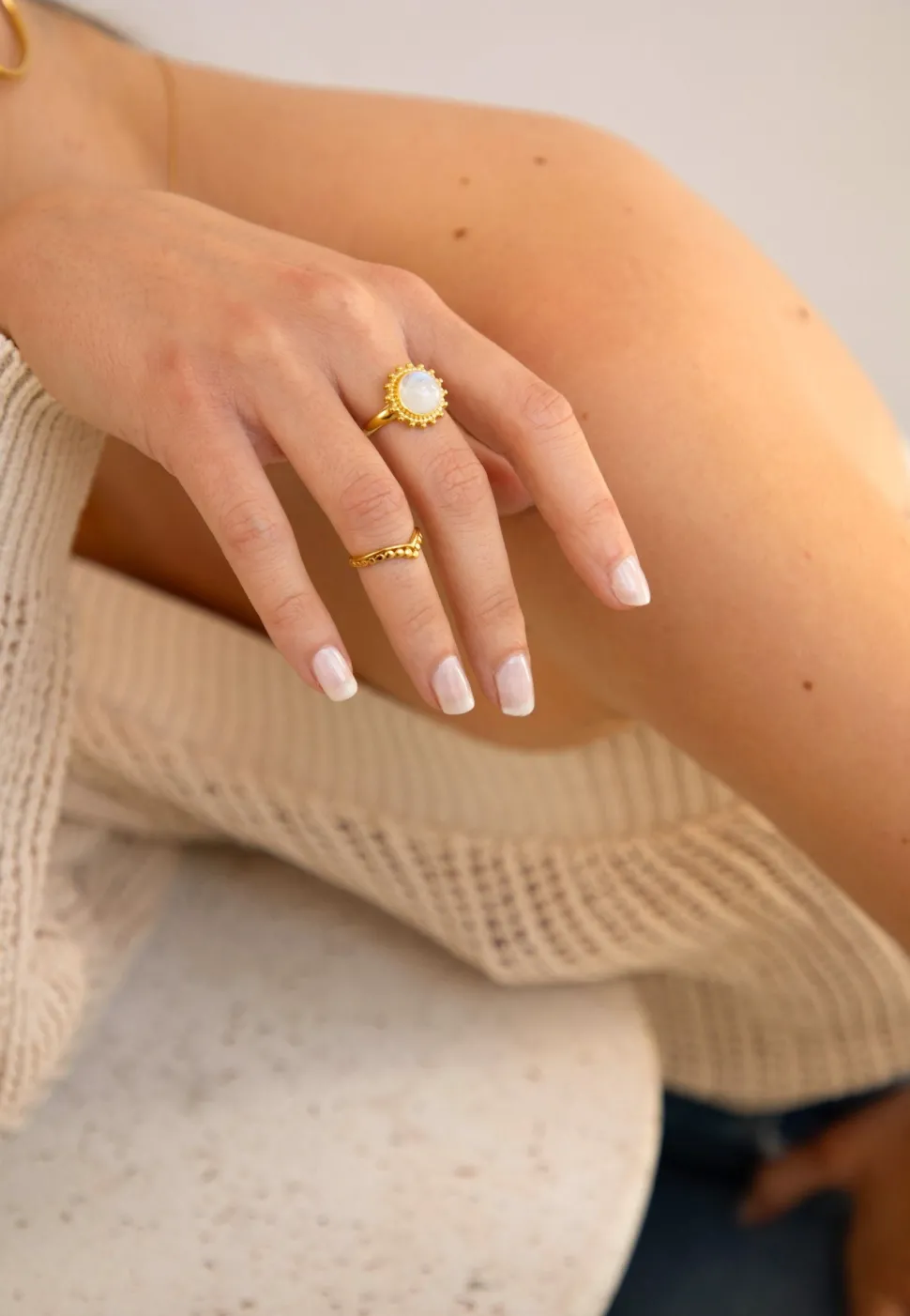 ANILLO TENAYA BAÑADO ORO