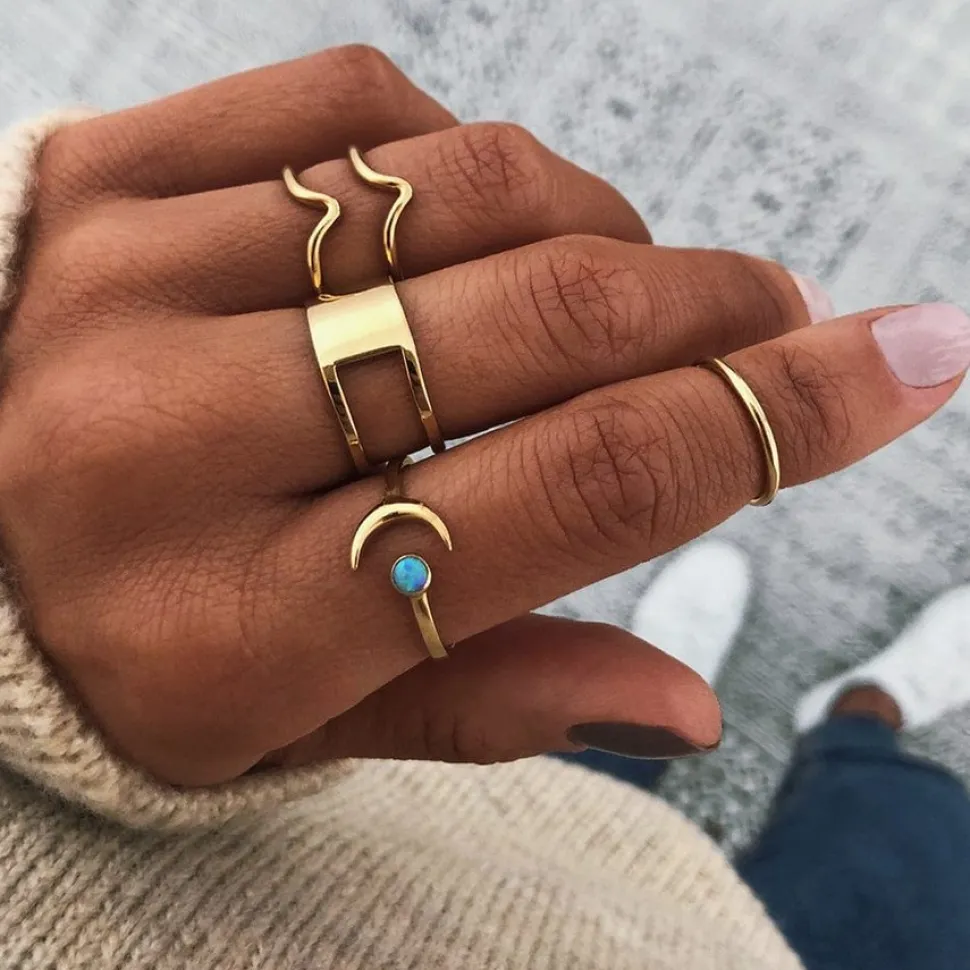 ANILLO VIMAAN (MIDI) BAÑADO EN ORO