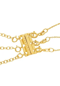 CIERRE PARA TRES COLLARES BAÑADO EN ORO