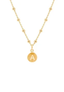 COLLAR ANUK LETRA CHAPA BAÑADO EN ORO
