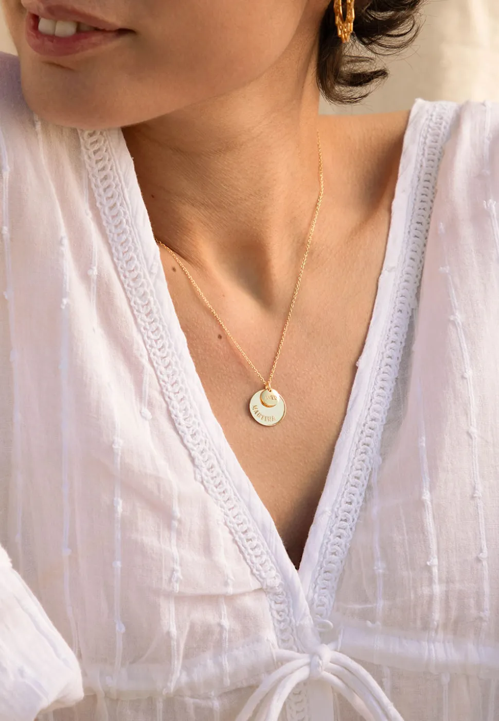 COLLAR GAURA BAÑADO EN ORO