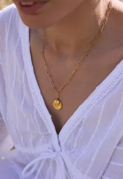 COLLAR GAURA BAÑADO EN ORO