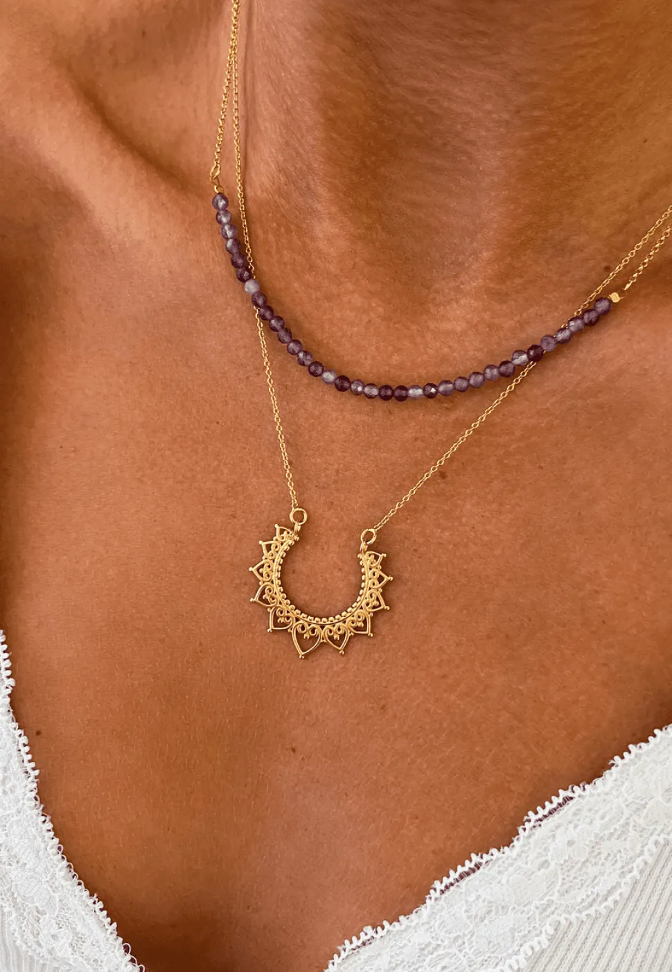 COLLAR KAMINI BAÑADO EN ORO