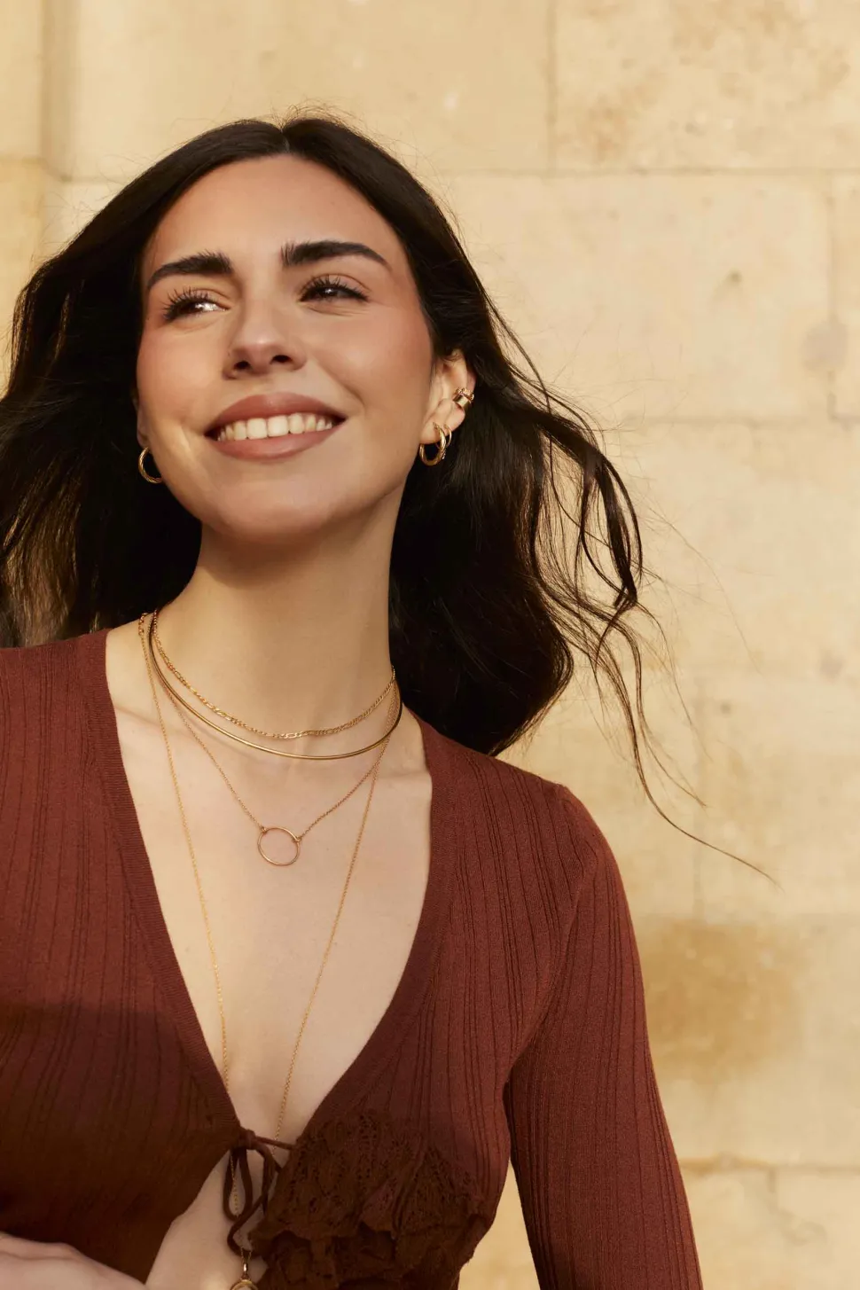 COLLAR MUKTA BAÑADO EN ORO