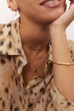 COLLAR RUCHITA BAÑADO EN ORO