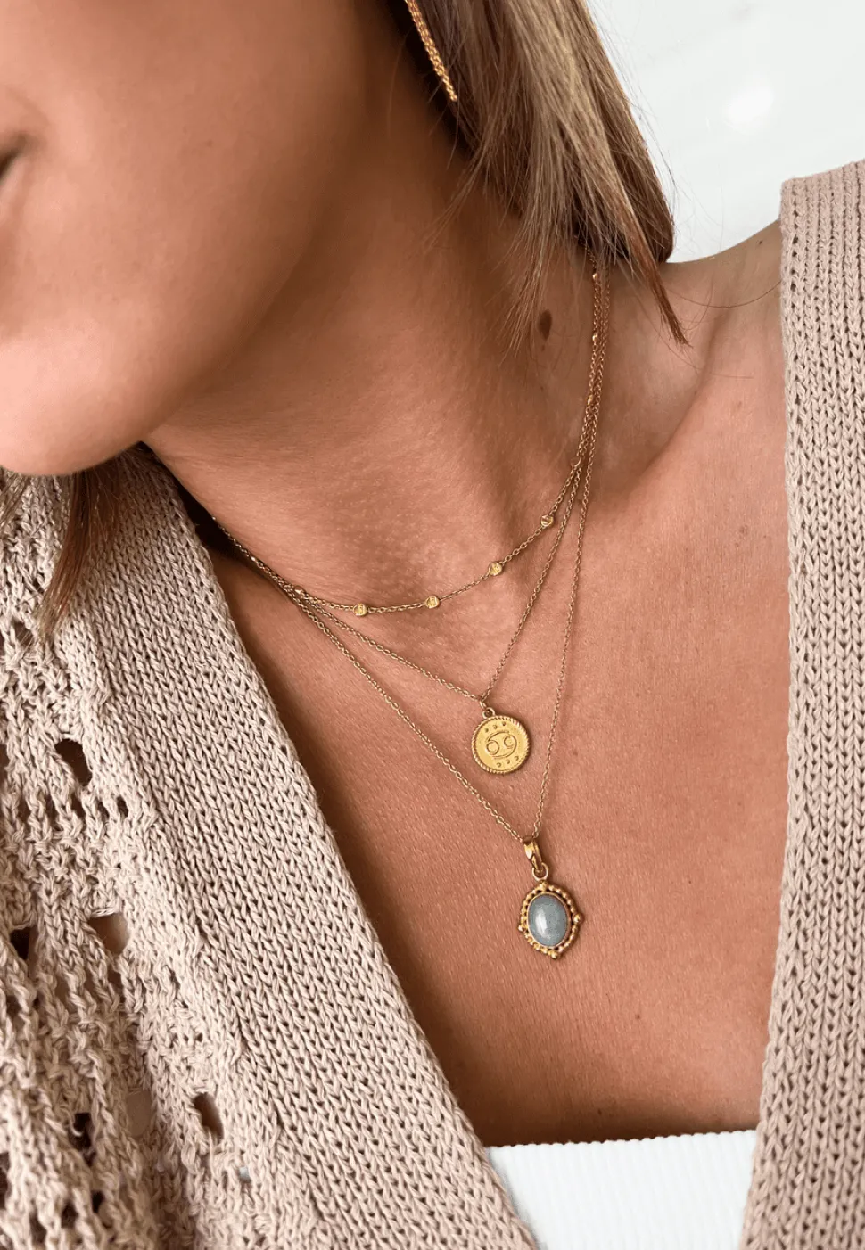 COLLAR SARANI BAÑADO EN ORO