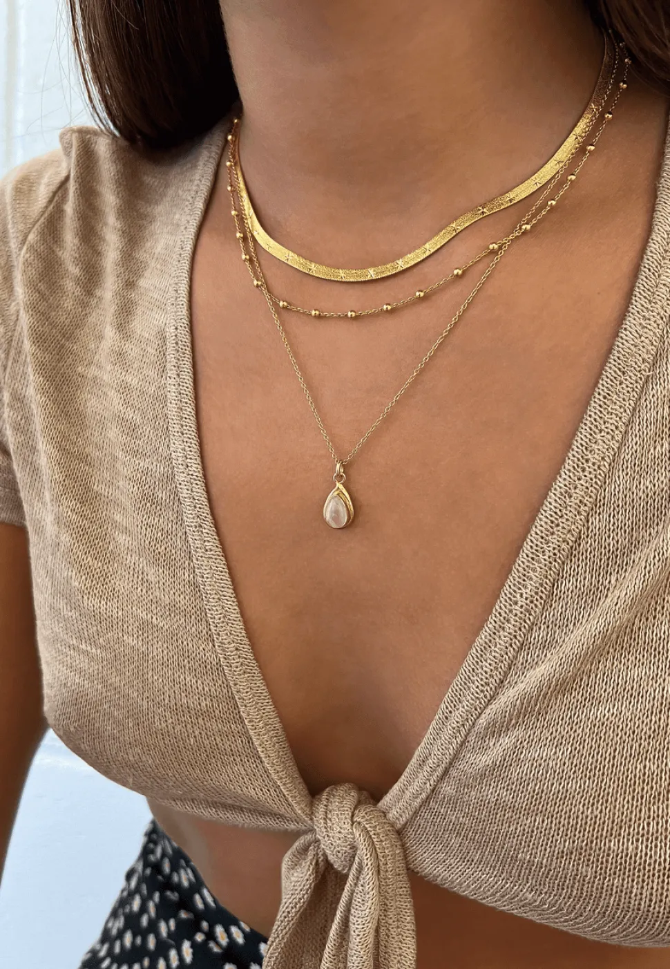 COLLAR UDAY BAÑADO EN ORO