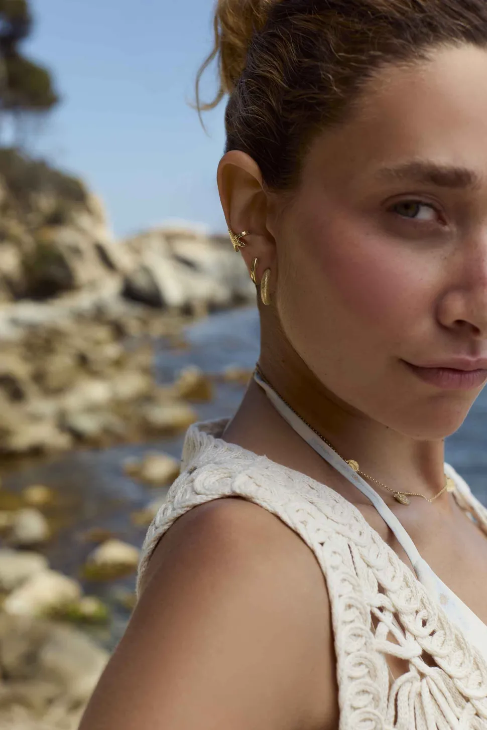 EAR CUFF TARAMACHALE DERECHA BAÑADO EN ORO