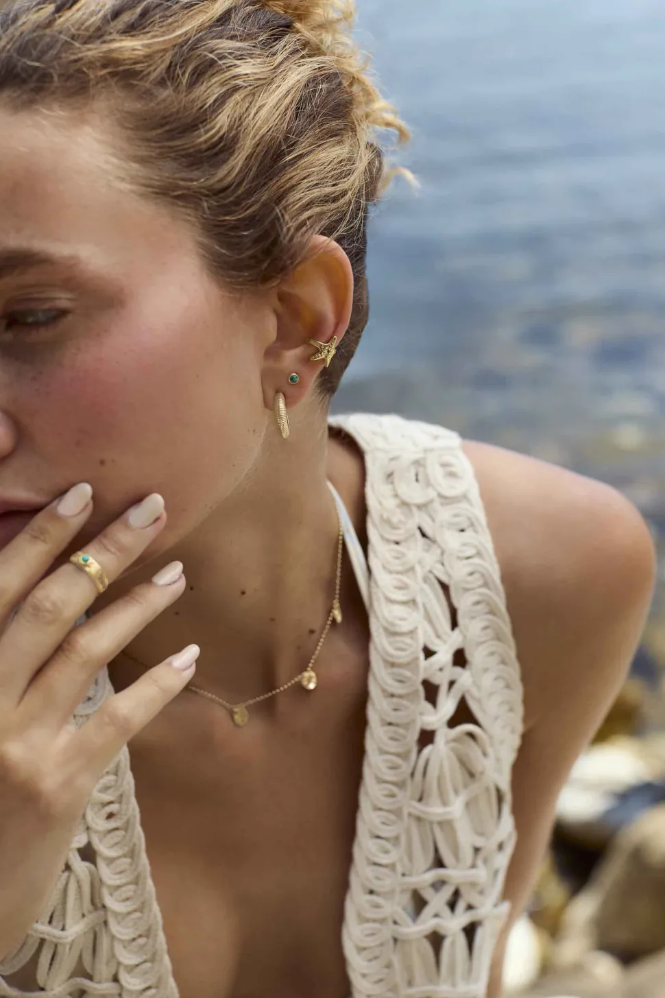 EAR CUFF TARAMACHALE IZQUIERDO BAÑADO EN ORO