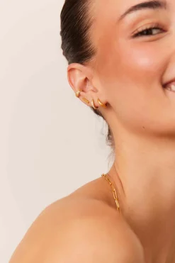 PENDIENTES ACHALA (12MM) BAÑADOS EN ORO