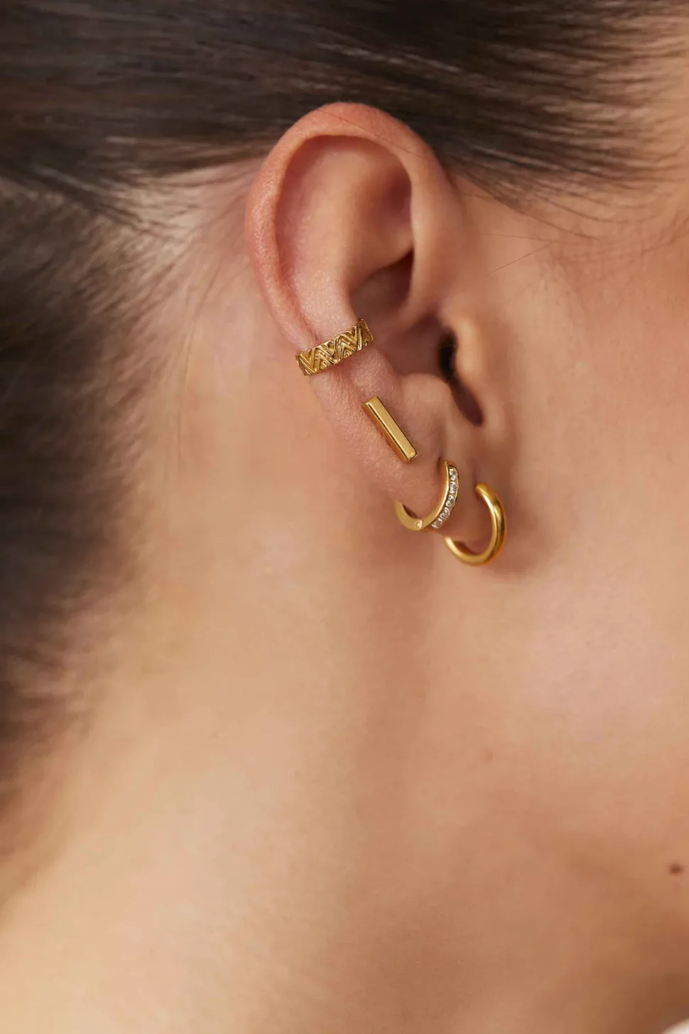 PENDIENTES ACHALA (12MM) BAÑADOS EN ORO