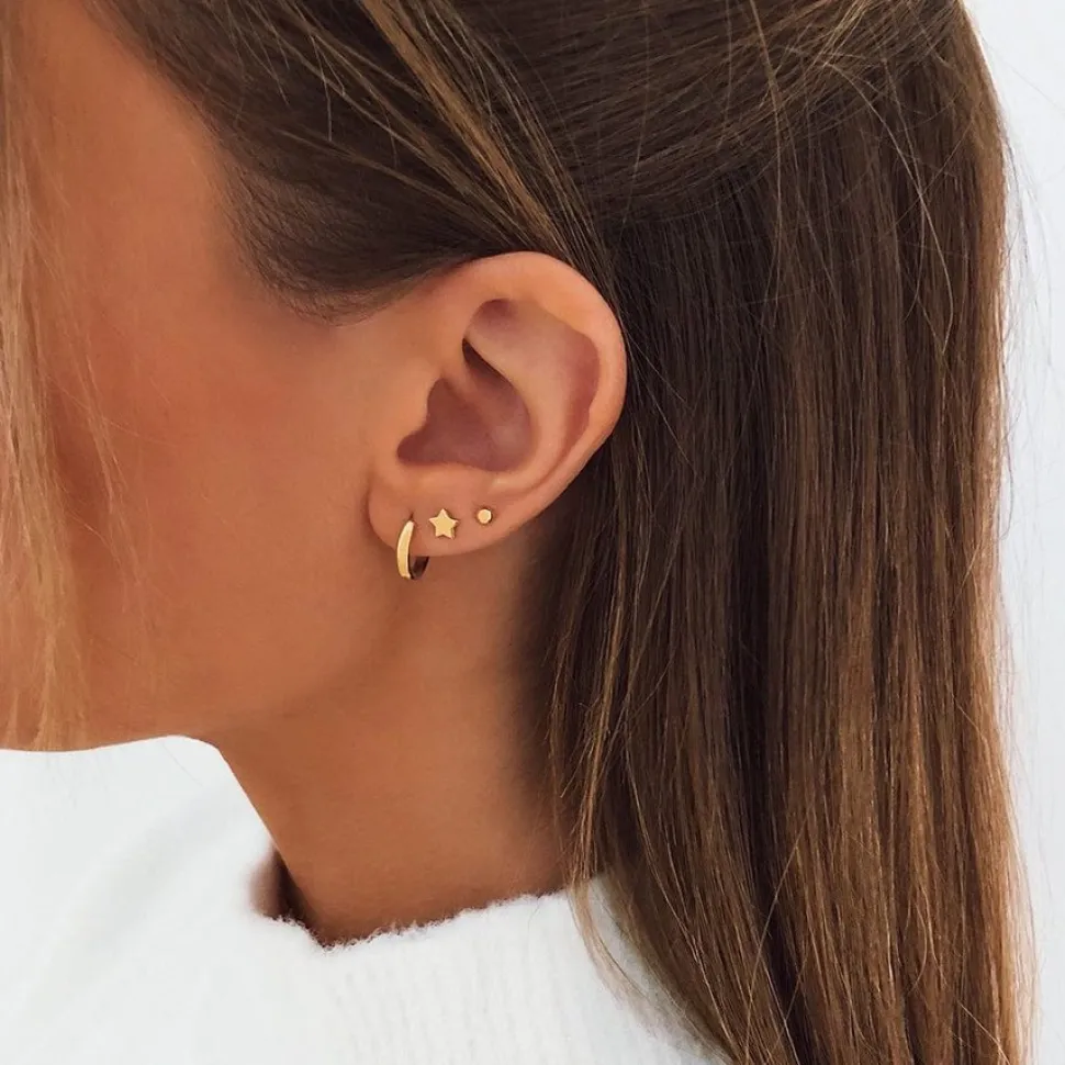 PENDIENTES ACHALA (12MM) BAÑADOS EN ORO