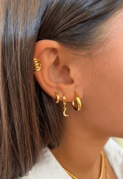 PENDIENTES AGNI (10MM) BAÑADOS EN ORO