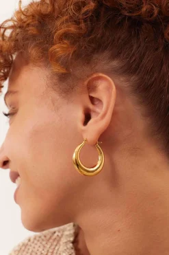 PENDIENTES ALISHA (30MM) BAÑADOS EN ORO