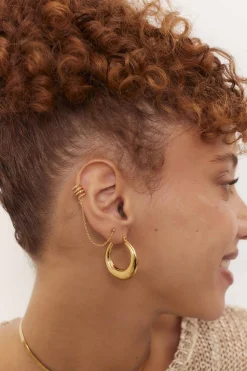 PENDIENTES ALISHA (30MM) BAÑADOS EN ORO