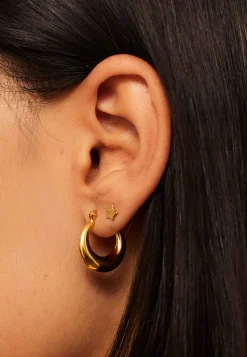 PENDIENTES ALISHA (18MM) BAÑADOS EN ORO