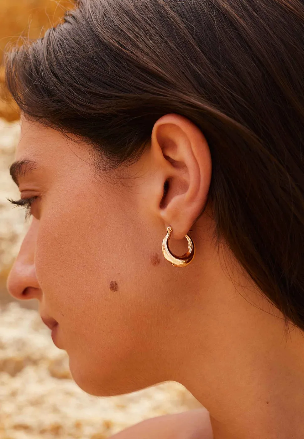 PENDIENTES ALISHA (18MM) BAÑADOS EN ORO