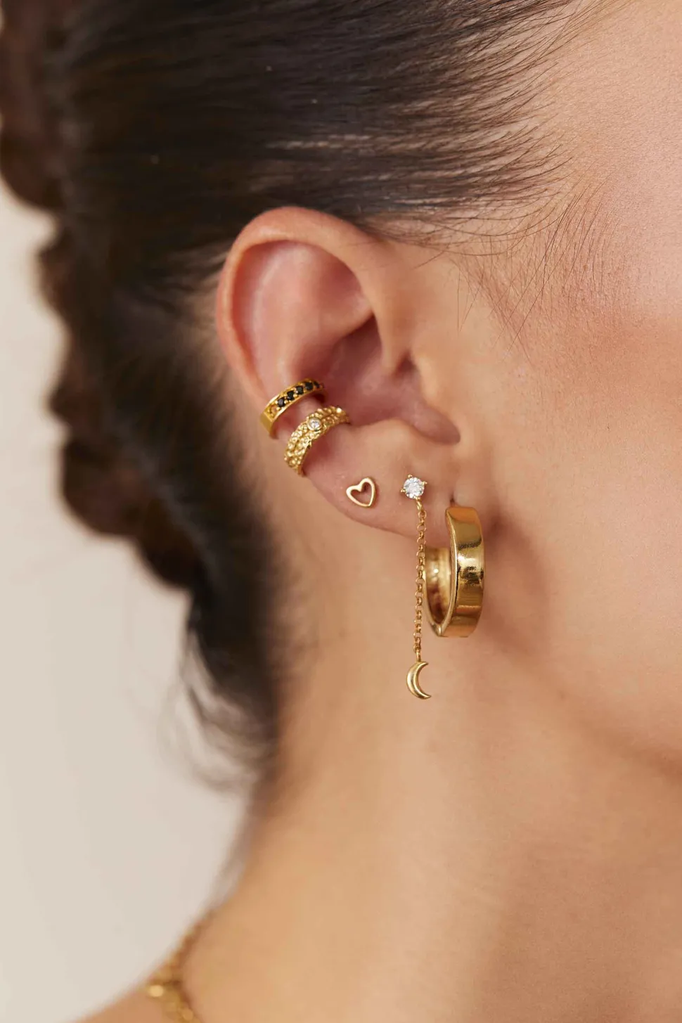 PENDIENTES BABAR (20MM) BAÑADOS EN ORO