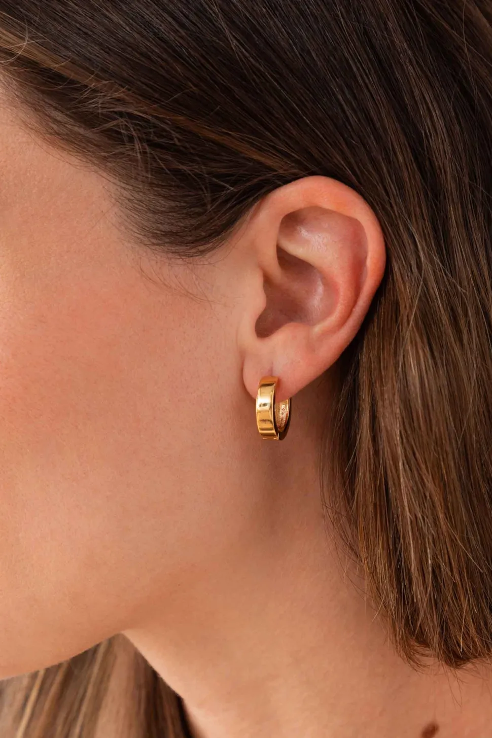 PENDIENTES BABARI (16MM) BAÑADOS EN ORO